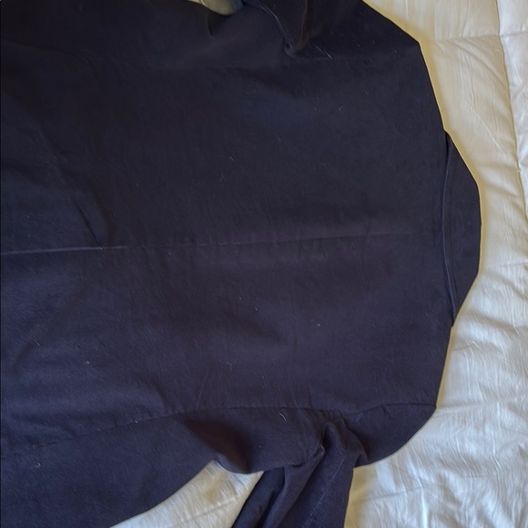 Navy Blue Women's Blazer with Gold Accents - Picture 5 of 6